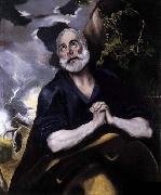 GRECO, El St Peter in Penitence oil painting